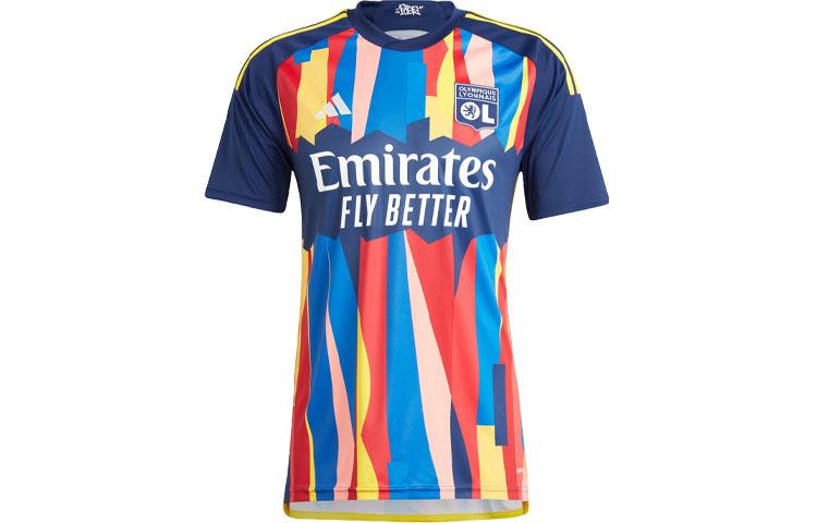 Adidas Olympique Lyonnais 23/24 Third Jersey Soccer Jersey Men s Dark Blue IQ3886 M