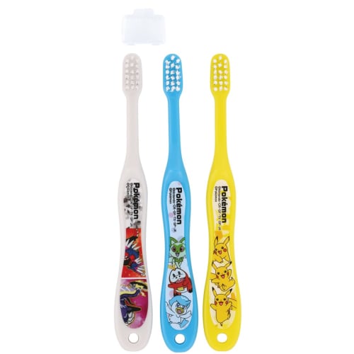 Skater Toothbrush, for Preschoolers (Ages 3-5), Soft, Pack of 3, Pok?mon Design, 23N, 14cm, TB5ST-A
