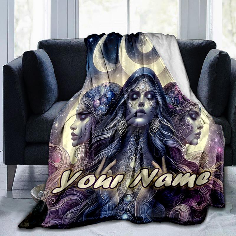 1PC Custom Name Moonlit Dreams Blanket Versatile,all-season Throw Suitable for the Living Room,bedroom,camping,travel,and Gift
