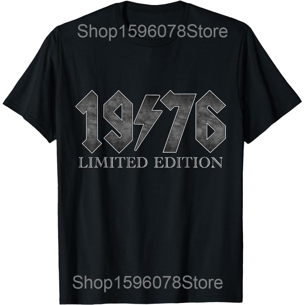 Vintage 1976 Classic 50 Years Old Bday 50th Birthday Rock T Shirts Humor Streetwear Tee Short Sleeve Unisex Loose Clothing