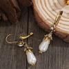 Elegant Handmade Pearls Earrings Vintage Pendant Earrings Women Ear Jewelry Perfect for Parties and Special Occasions