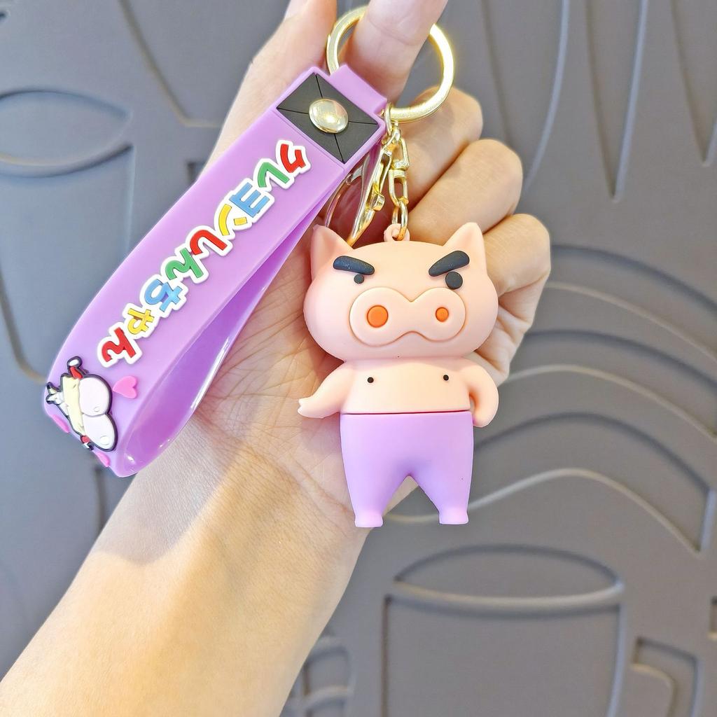 Cute New Crayon Shin-Chan Silica Gel Key Buckle Creative Backpack Pendant Comic Ornaments Cute Gifts For Boys And Girls