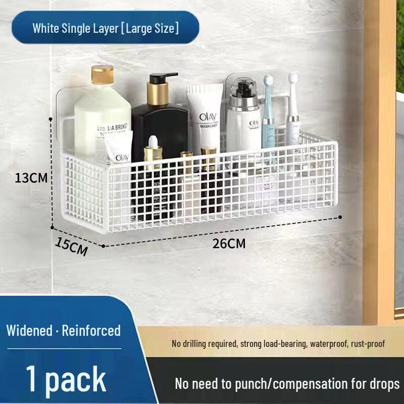 

LIEI Suction Cup Wall-Mounted Bathroom Shelf