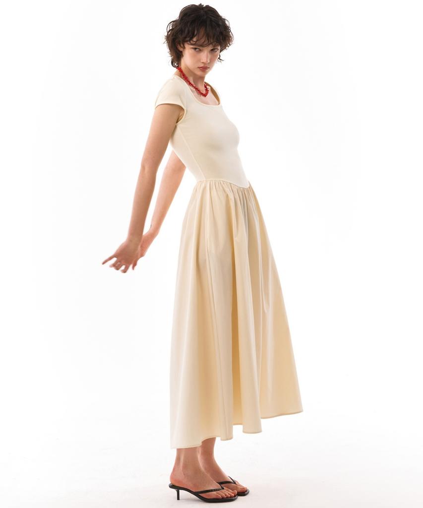 Retour Deux Vingt Quatre Florence Midi Dress (Cream)