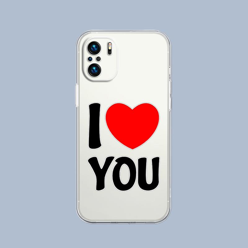 Miluji tě Růžové Srdce Pouzdro na Telefon Pro Xiaomi Redmi Note 15 14 5G 13 12 10 11 Pro Plus 4G 14C 13C 12C Měkké TPU Průhledné Kryt Dárek