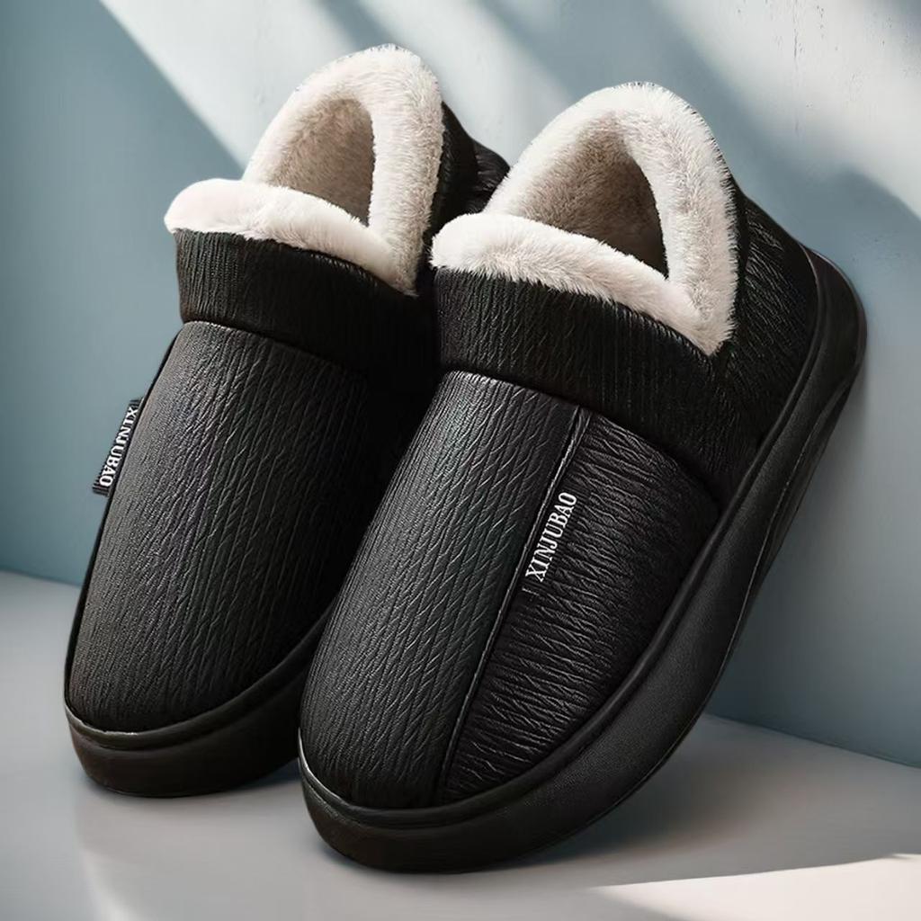 Women's Winter Indoor Couple's Thick-soled Lined Thickened Outer-wearing Warm Cotton Shoes for Men