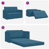 Blue Sleeper Sofa 124 x 71 x 78 cm Velvet