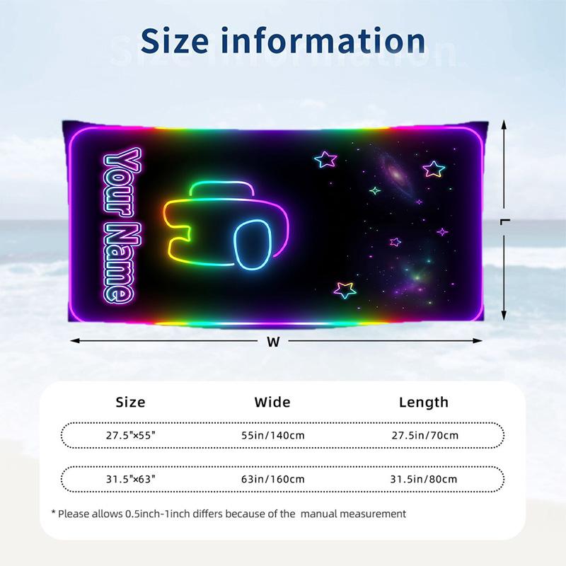 Among Us Beach Towel, Personalized Custom Text, Quick Dry Soft Large Towel For Swimming Pool Travel