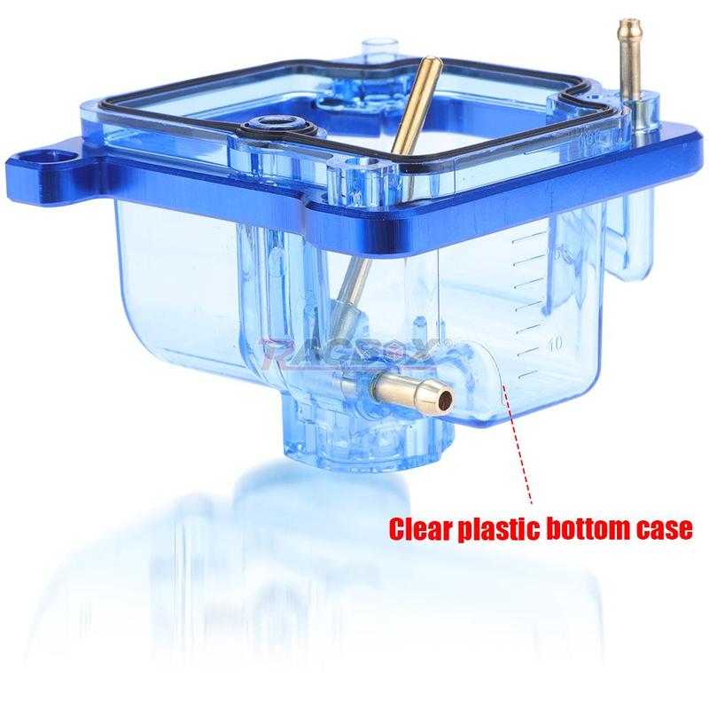 Upgrade PWK Motorcycle Transparent Carburetor Clear Bottom Float Bowl Oil Cup With Oil Spill Hole For PWK 24 26 28 30 32 34mm