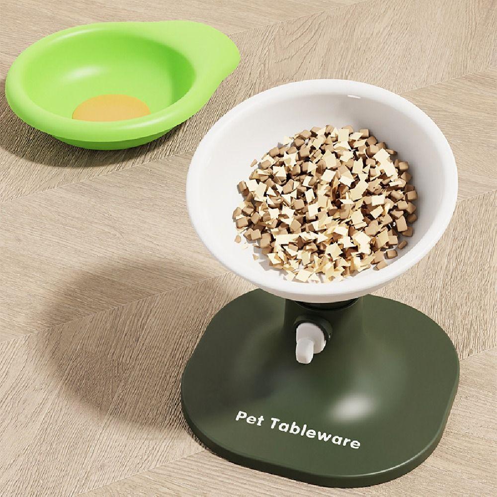 Cartoon Pet High Footed Bowl Adjustable Height Angle Elevated Pet Feeder Bowl  Dog Accessories