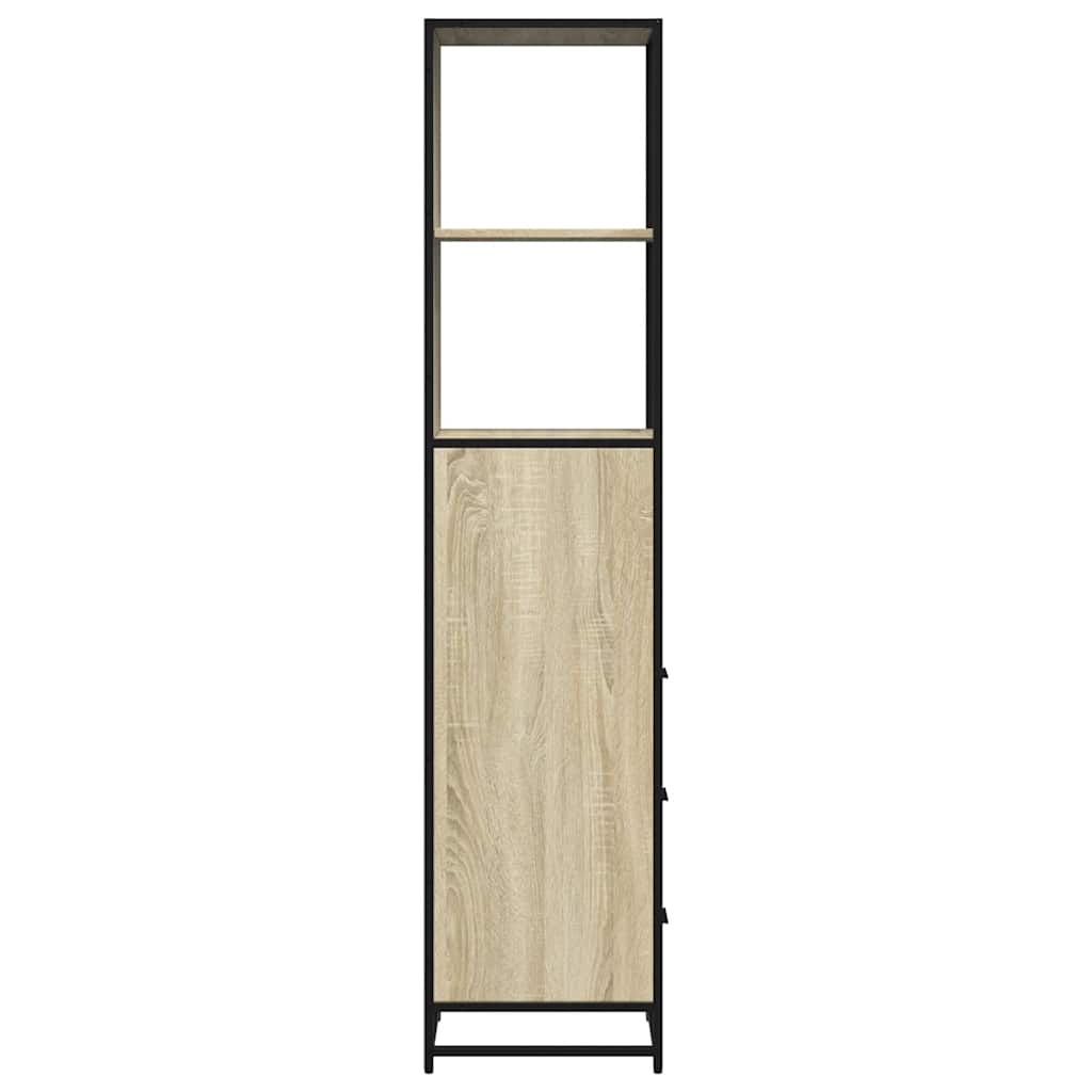 Bathroom Cabinet In Sonoma Oak 35 X 37.5 X 166 Cm Particleboard