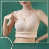 Ladies Braless Thermal Underwear Removable Padding Lace Trim V Neck Seamless Layering Top