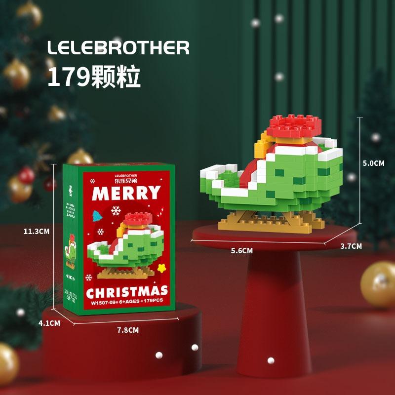 Christmas Building Blocks Mini Santa Claus Model Micro DIY Bricks Snowman Decoration Children Gift Puzzle Assembling Toys