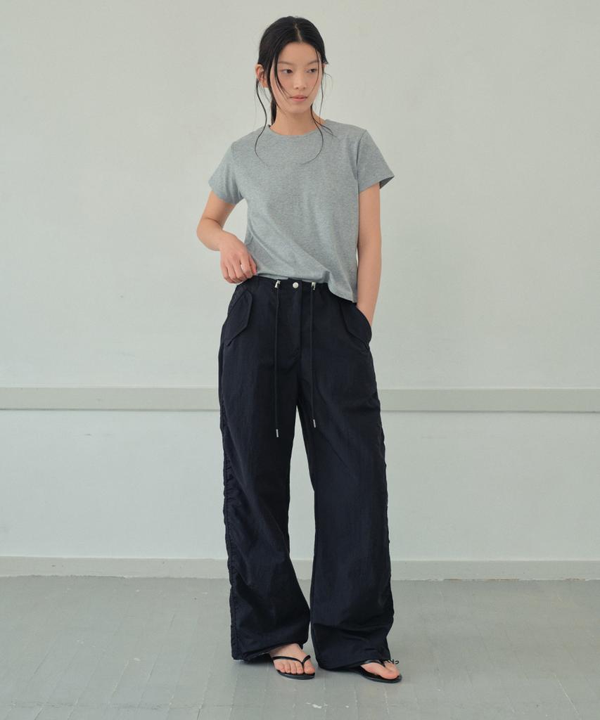Wednesday Oasis For Woman Stopper Shirred Nylon Pants_Black(Wb6Pt26)