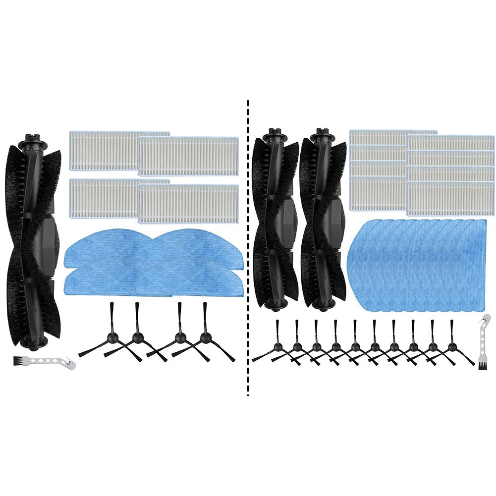 Replacement Main Brush, Side Brush, Filter And Mop Cloth Set For Laresar Clean Robot Vacuum Cleaner Mars01, Nylon Plastic