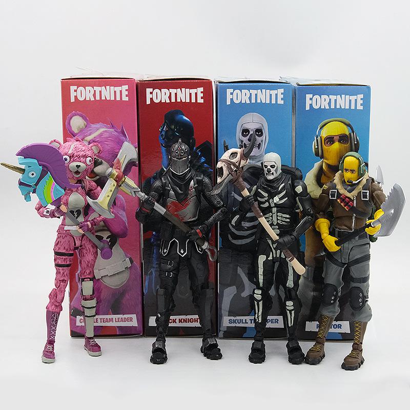 Fortnite Raptor Black Knight Skull Trooper Premium Cuddle Team Leader MogulMaster Action Figure Room Decoration Playthings Children Present
