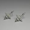 Unique Inverted Crosses Skull Ear Studs Gothic Hip Hop Jewelry Alloy Texture Party Accessory Suitable for Unisex Use