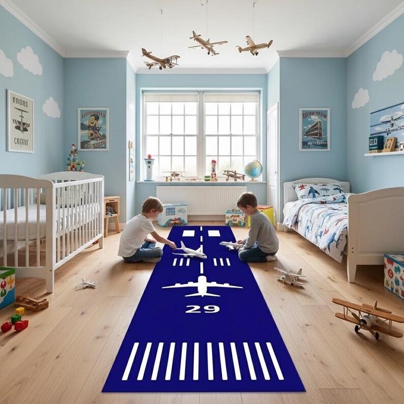 Floor Mats Runway Rug Aviation Airport Track Design Living Room Bedroom Mats Home Decoration Carpet  Game Mat