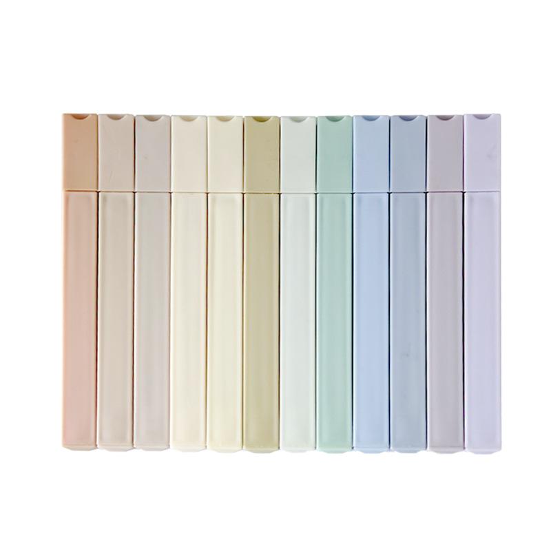 

12 Colors Ins Morandi Marker Pen Student Fluorescent Pen Back To School Gifts Stationery Set DIY Hand Drawn Painting Art Pens