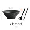 white black Stone Patterned Ceramic Bowl Pasta Bowl Thick Soup Bowl Salad Bowls Dessert Bowls Restaurant Specialty Tableware
