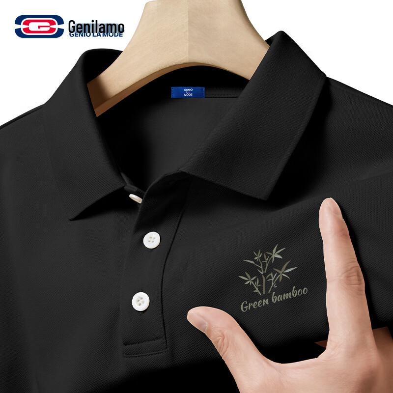 GENIOLAMODE Men s Quick-Dry Polo Shirt XL