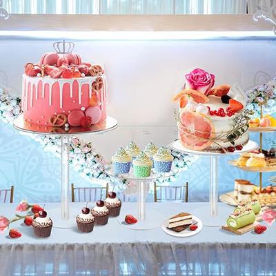 Acrylic Clear Cake Display Stand Dessert Table Kitchen DIY Cake Decor Tool for Friend Family Neighbors Gift