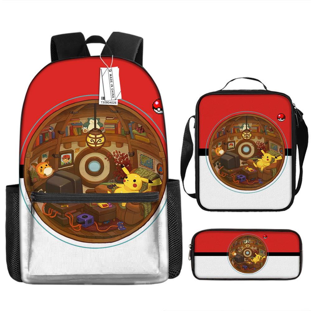 School Season Student Schoolbag Pokémon Pokémon Backpack Cartoon Satchel Pencil Case