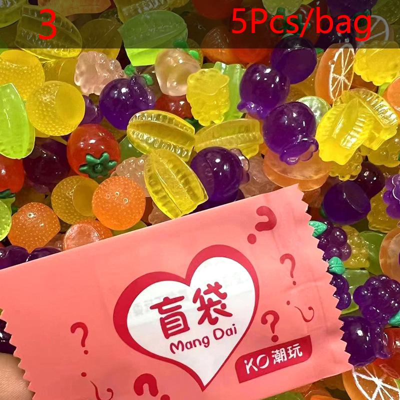 5 Stück leuchtende Mini-Blindtasche, Ente, Obst, Mikro-Landschaftsornament, Outdoor, leuchtende Miniaturstatue, Topf, Mini-Gartenzubehör