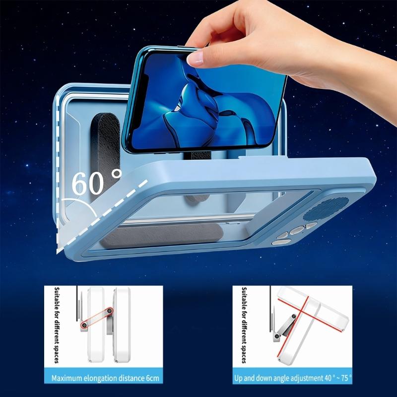Waterproof Bluetooth-compatible Speaker Phone Holder For Shower With 360°Surround Sound Long Playtimes IPX4 Rate Bathroom Music Box