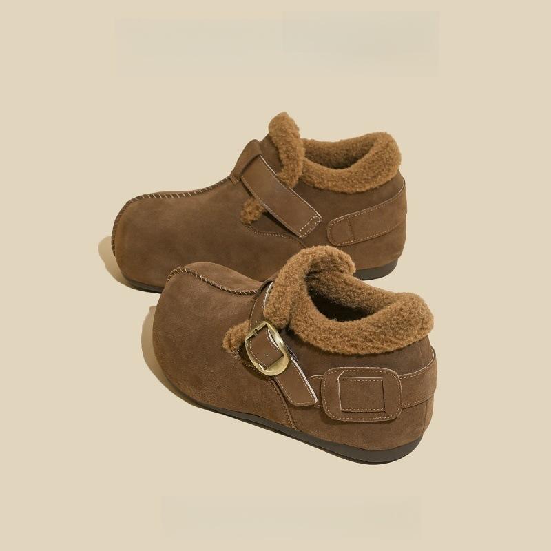 

Женские Сапоги на Толстой Подошве, Легкие, Удобные, С Пряжкой, Теплые, С Утеплителем, Противоскользящие, Износостойкие, Повседневные, Для Активного Отдыха на Открытом Воздухе, Хлопковые 35