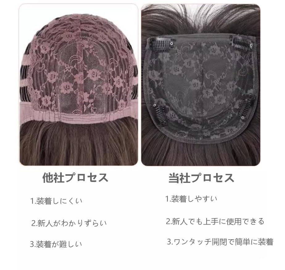 Gave til kone og delvis delvis skjuler grått delvis parykk for virvelpunkt lengde 55cm netting stor parykk lang rett svart hel parykk lang liten min