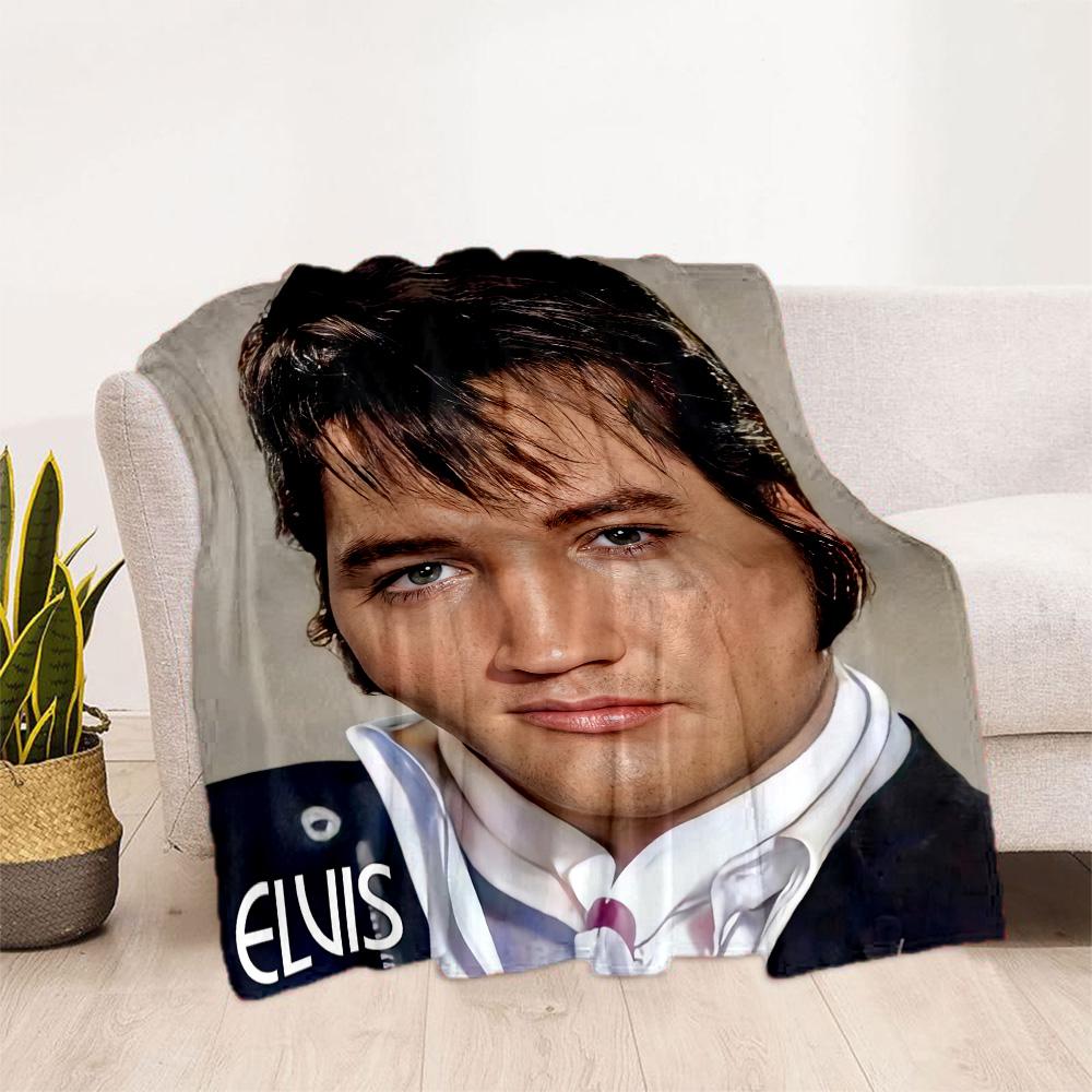Love Elvis Presley Blanket Durable Comfort Great for Office Chair Bedding Chair All-Season Use Playful Design Birthday Christmas Gift Blanket