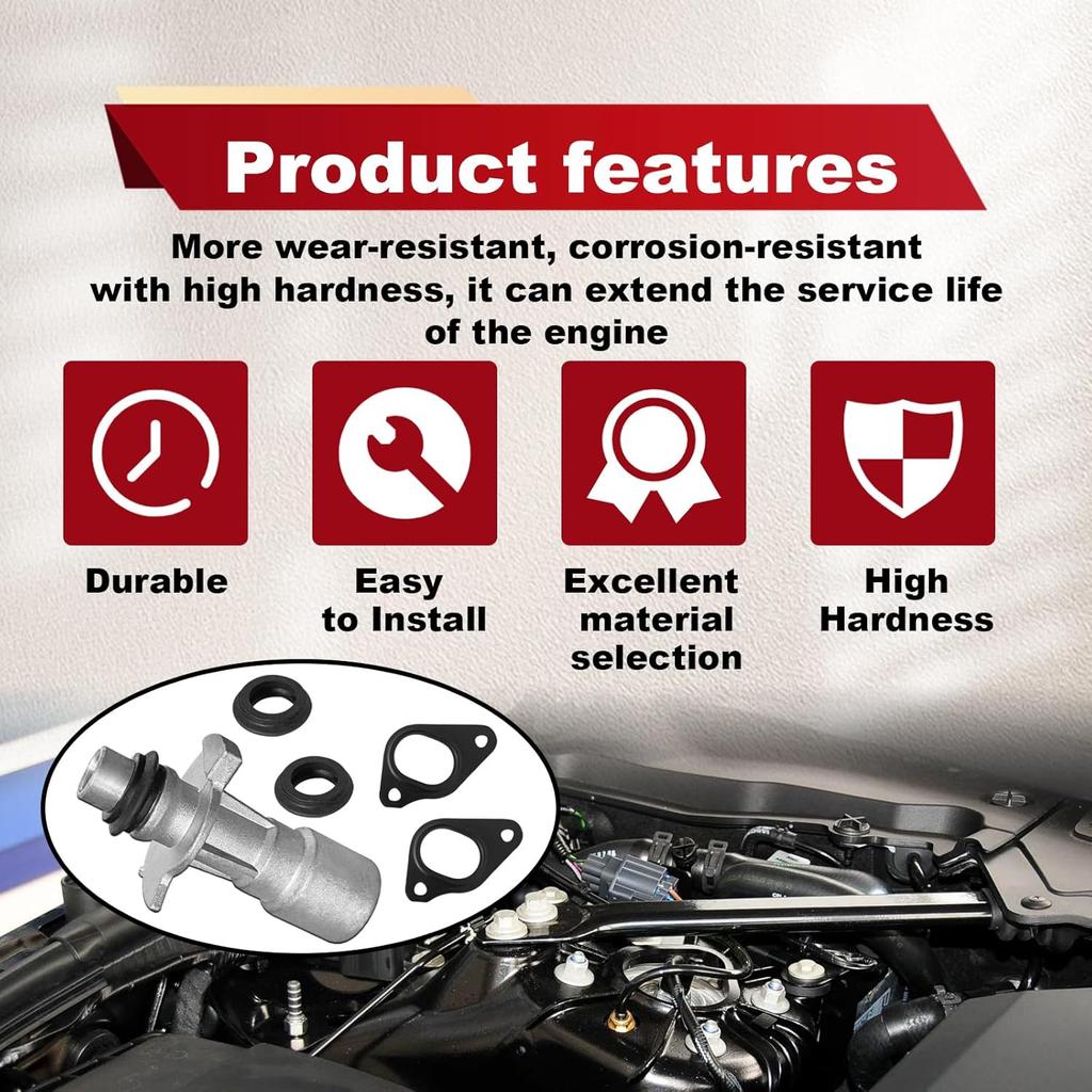 R028136 Aluminium-Ölkühler-Adapter-Kit mit doppelten Wasserpumpendichtungen Kompatibel mit 2010-2016 Land Rover LR4, 2010-2021 Land Rover Range Rover