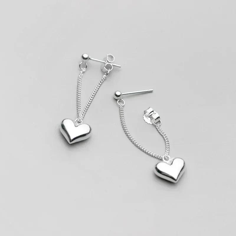 

Boucles d oreilles coeur en argent revé 925 pour femme, антиаллергенные украшения, праздничные аксессуары, cadeau