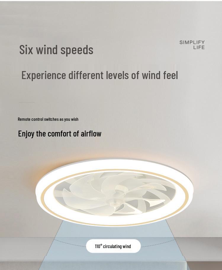 Silent Ultra-Thin Modern Ceiling Fan Lights for Living Room or Bedroom