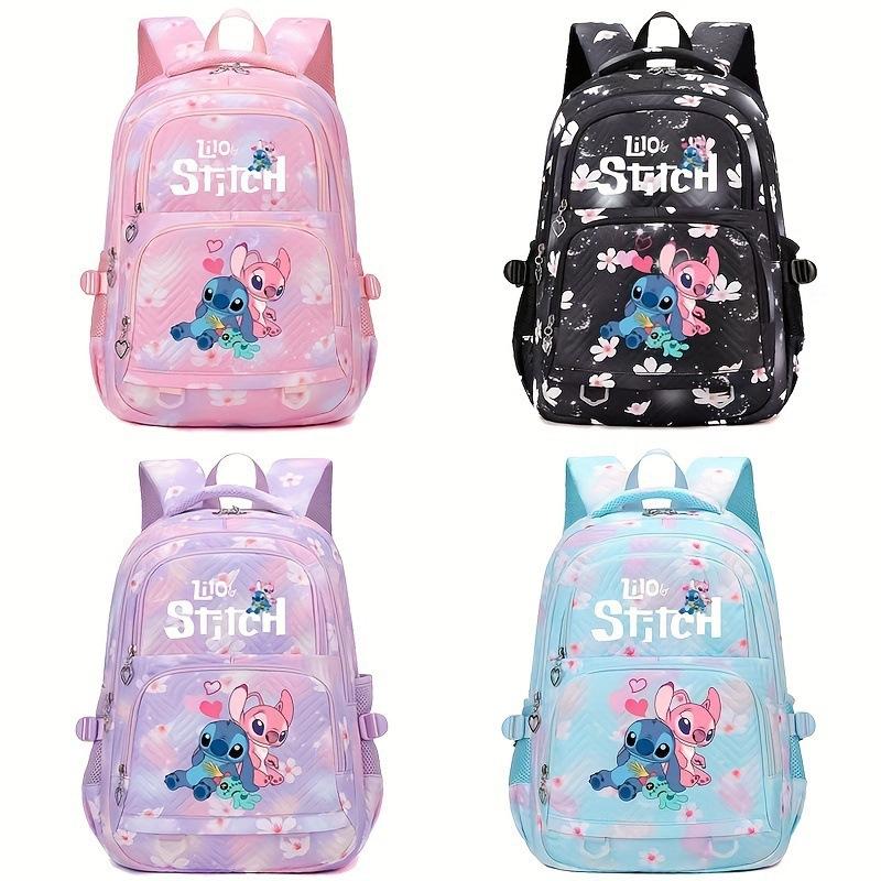 Stitch Student Backpack for Boys Girls Colorful Stylish School Bag Large Capacity Breathable Versatile