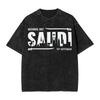 Harajuku Gewaschenes Hemd Saudi-Arabien September Accessoires Neuheit T-Shirt Oversize Nationalfeiertag Streetwear Sommer T-Shirt