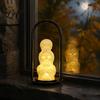 Indoor Spooky Ambient Lighting Halloween LED Skull Night Light Resin Decorative Candle Lamp Festive Table for Room Haunted House Unique Tabletop
