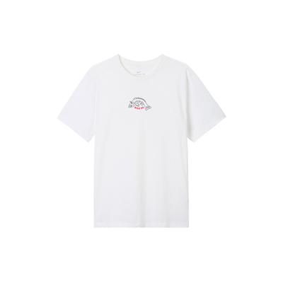 Kurzarm Sportlich Lässig T-Shirt Herren Tops Weiß ct5737-100