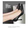 Comfortable Four-Season Leather Stiletto and Block Heel Stewardess Work Shoes for Women