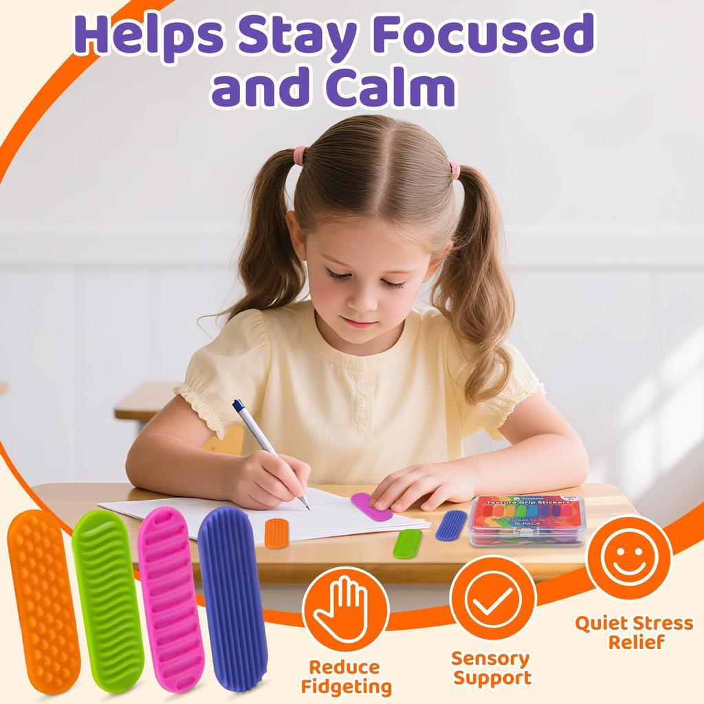 Silicone Sensory Strip Fidget Toys Kids Decompression Calming Fidgeting Toy Adults Stress Desk Anxiety Relief Sensory Toy