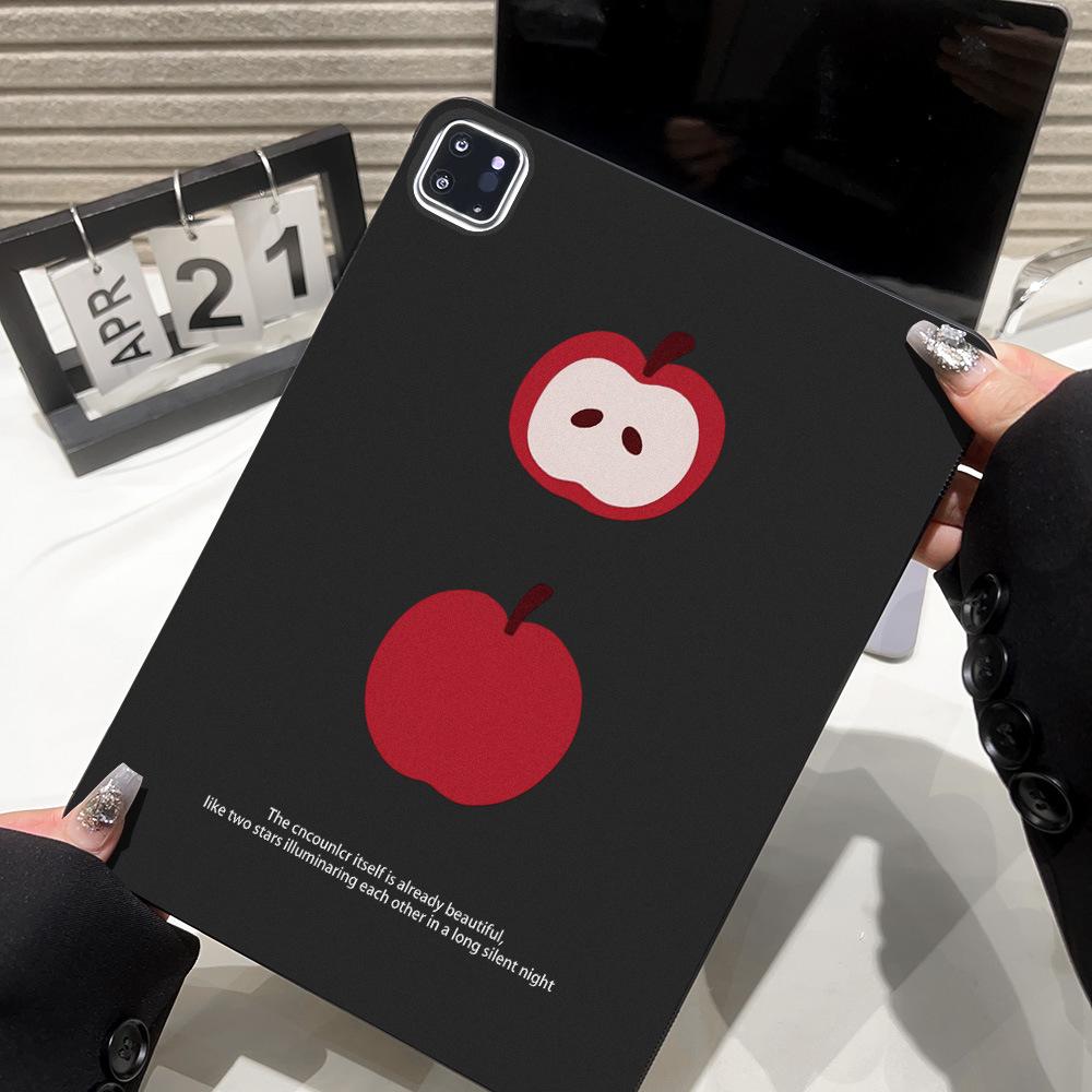 Black edge two apples for Apple iPad 11-inch protective case Xiaomi Pad 6 soft case Samsung Tab S7