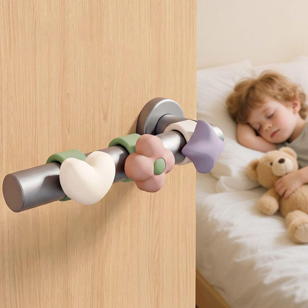 Anti-Shock Door Stopper Silicone Wall Protector Cute Door Handle Impact Pad  for Bedroom Decoration