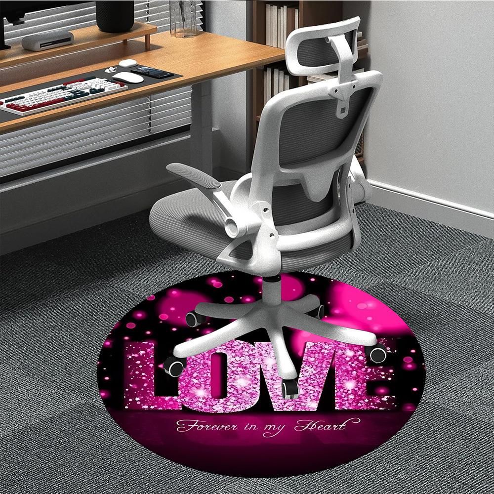 

1pc Love Heart Chair Carpet for Office - Durable, Ideal for Chair Mats, Stylish & Functional Decorative Rug yy260130018 80cm by 80cm