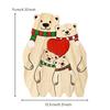 Wooden Bear Ornament with Engraved Names Animal Family Puzzle Customizable