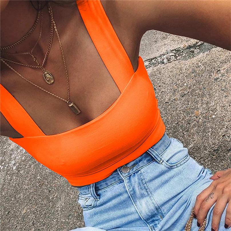 Women Fashion Casual European and American Summer Women's T-shirt Sexy Crop Top