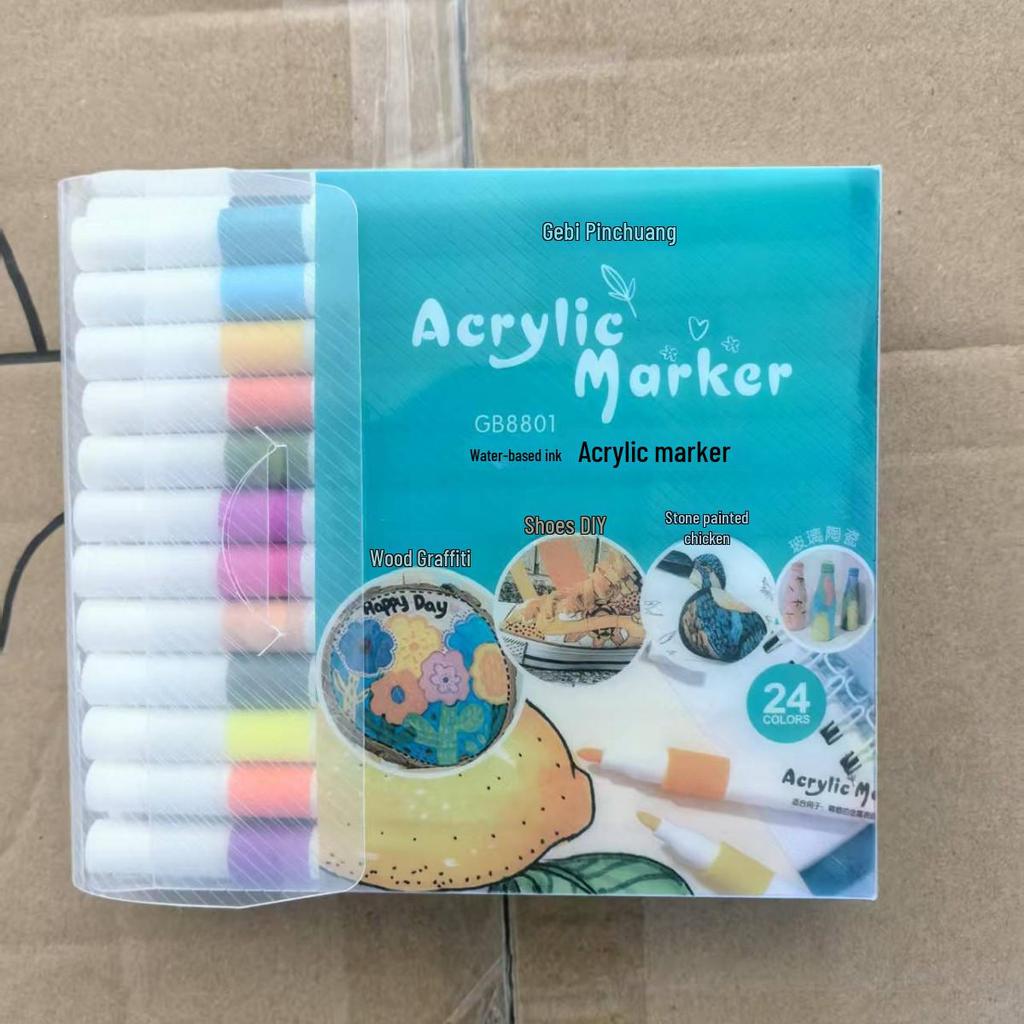 Acrylmarker Stiftset: 12/24/36/48/60 Schnelltrocknende Aquarell-Highlight-Marker