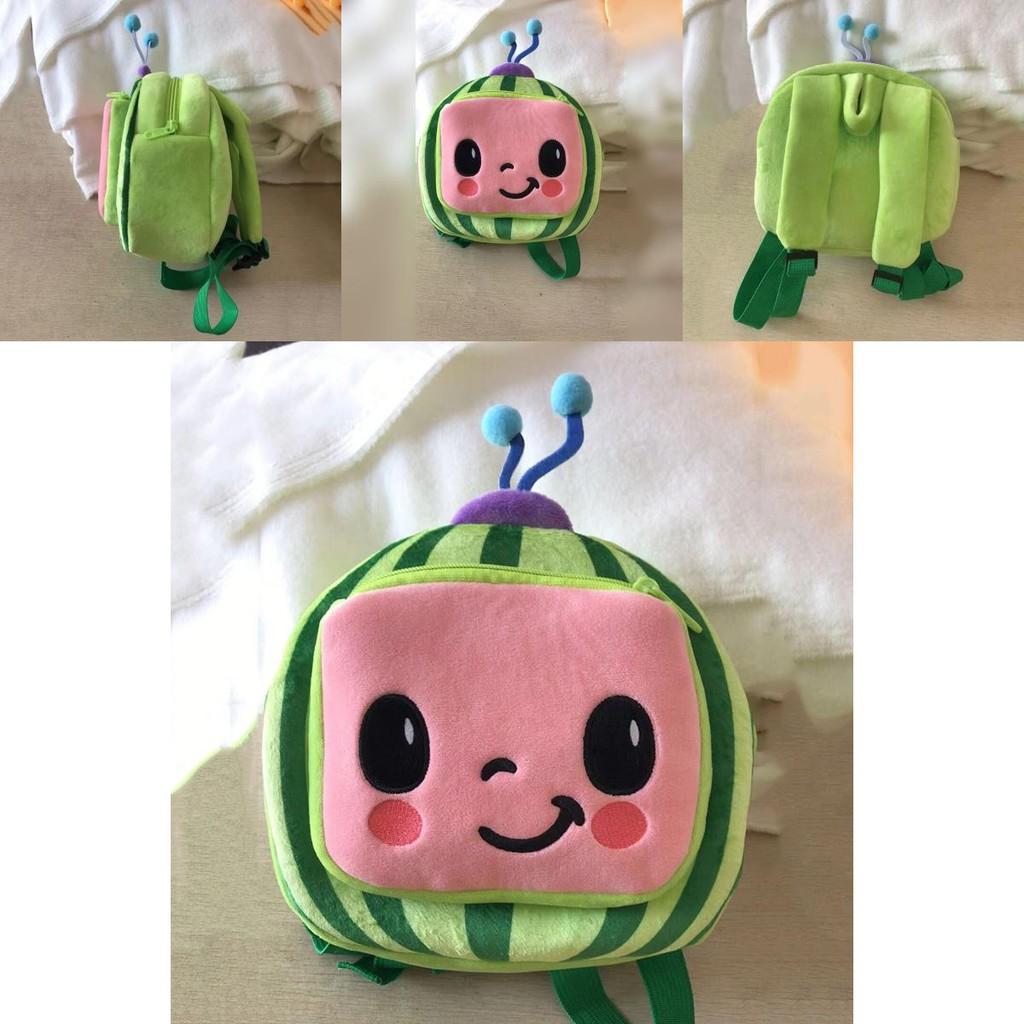 Adorable Cocomelon Plush Backpack For Kids Featuring Soft Material And Cute Design