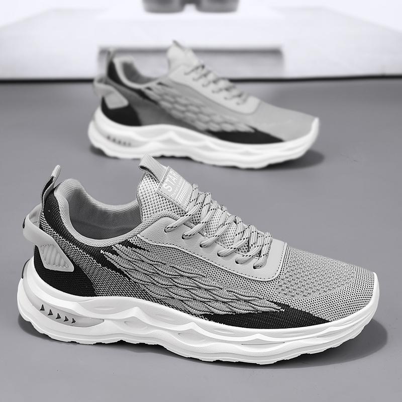 Ultra-light Color Matching Lace-up with Elastic Shock Absorption Cushioning Outdoor Sports Sports Competitive Running Shoes