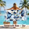 Custom Text Beach Towel, Soft Absorbent Swimming Multi-use TowelLazio FC